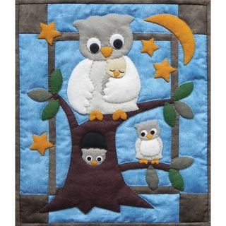 Owl Family Wall Hanging Quilt Kit 13X15