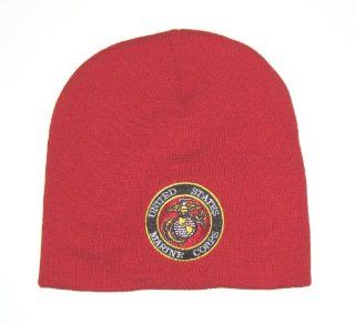 U.S. Marine Corps Embroidered Classic Cuffless Red Knit