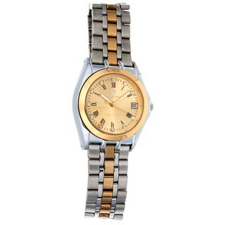Steinhausen Mens Stainless Steel Automatic Date Gold Dial Watch