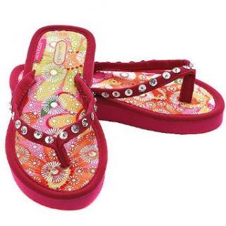 Girls Shoes Pink Flip Flops Sandals 3/4 Luna International Shoes