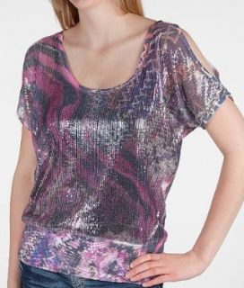 Daytrip Sequin Front Top Pink Purple Clothing