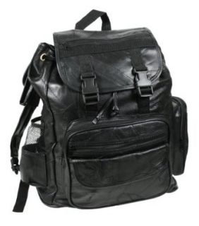 16 leather patchwork backpack black Clothing