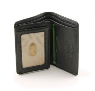 Prima Front Pocket Leather Wallet with I.D. Window (Black