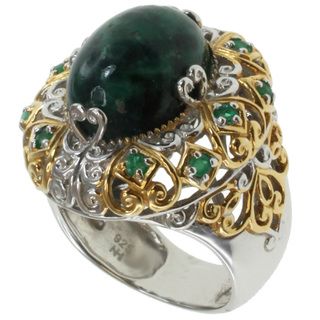 Michael Valitutti Two tone Emerald Ring