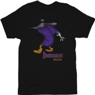 Darkwing Duck Peeking Black Adult T shirt Tee Clothing