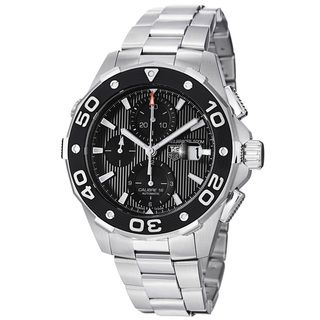 Tag Heuer Mens Aquaracer 500 Black Dial Stainless Steel Watch