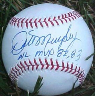 Autographed Dale Murphy Baseball   OMLB COA MVP