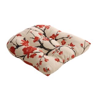 Beige/Red Flowering Branch Chair Cushion Today $41.99