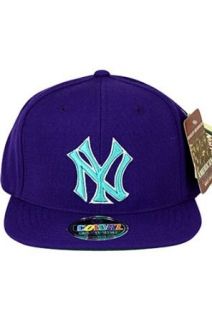 New York Yankees Purple Flat Billed Snapback Cap by