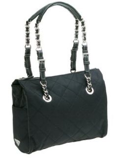 Prada Womens Quilted Nylon Handbag, Black Clothing