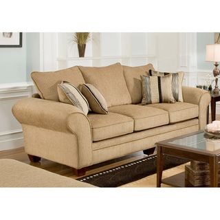 Burlington Waverly Suede/ Kendu Onyx Pillows Sofa Set