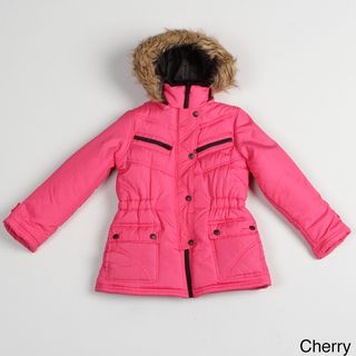 KC Collections Girls Faux fur Hooded Jacket