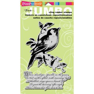 Stampendous Songbird Jumbo Cling Rubber Stamp Today $13.89