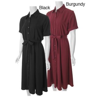 Adi Designs Juniors Belted Button front Maxi Dress