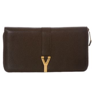 Yves Saint Laurent ChYc Large Black Leather Wallet
