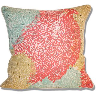 Marlo Lorenz Printed Fan Coral Pillow (18 x 18)