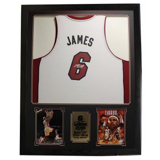James Autographed Jersey in Deluxe Frame (36 x 44)