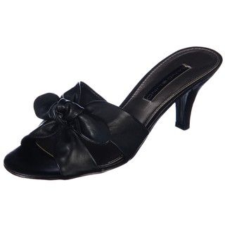 Bandolino Womens Quelinda 8 Black Mid heel Slides