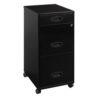 Office Designs Black 3 drawer Mobile File Cabinet