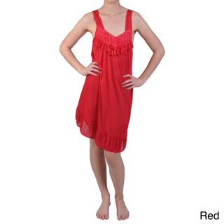 Journee Collection Womens Rosette Accent Satin Nightgown