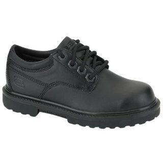  Skechers KELLET Boys Black Leather School Shoes Size 3 New Shoes
