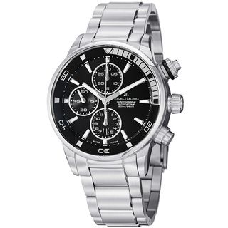 Maurice Lacroix Mens Pontos Black Dial Stainless Steel Watch