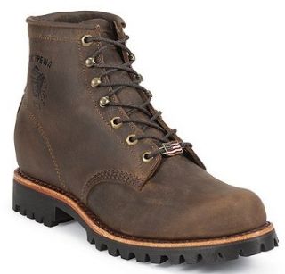 Chippewa Mens 6 Inch Chocolate Apache Lace Up Boot Style 20080 Shoes