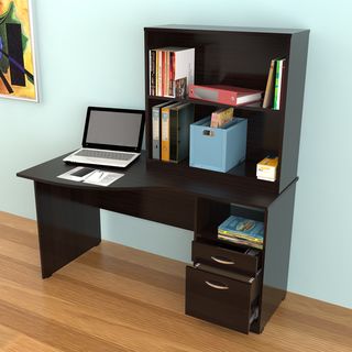 Inval Desk and Bookcase/ Hutch Set
