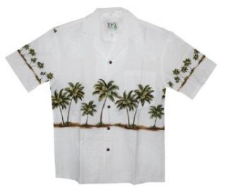 HAWAIIAN MENS PALM TREES ALOHA SHIRT Clothing