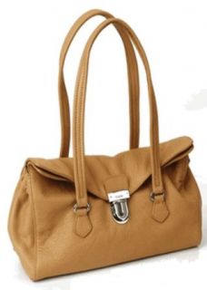 Prada BR2375   Leather Camel Pushlock Prada Handbag