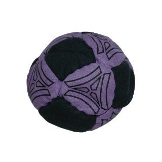Tri Ball Hacky Sack (Footbag) Sand Filled   Purple/Black