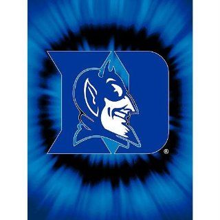 Duke Blue Devils NCAA Royal Plush Raschel Blanket(Tye Dye