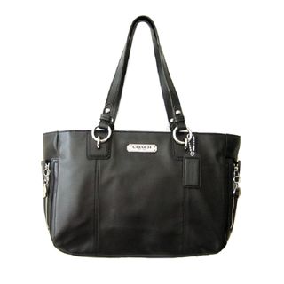 Coach Gallery Black Leather Tote Bag