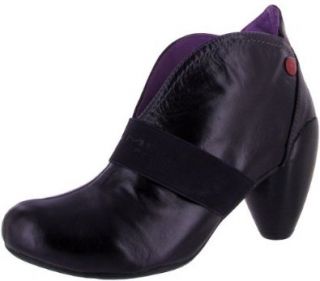 Boots Shoes High Heels Bootie Shootie Distressed Leather Purple Shoes