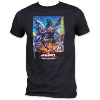 Godzilla Vs Megaguirus Poster Black T Shirt Clothing