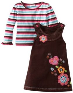 Youngland Girls 2 6X Two Piece Jumper Set, Brown, 2T