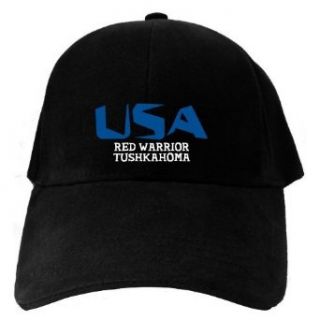 Caps Black Usa Red Warrior Tushkahoma  Martial Arts
