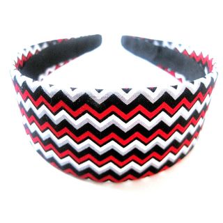 Crawford Corner Shop Red Black Zig Zag Headband