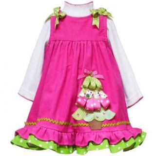 Size 2T RRE 48931H FUCHSIA PINK LIME GREEN Holiday Tree