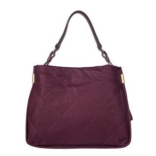 Lanvin Amalia Dark Purple Quilted Leather Shoulder Bag