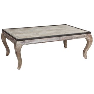 Aria Wood with Iron Trim Coffee Table