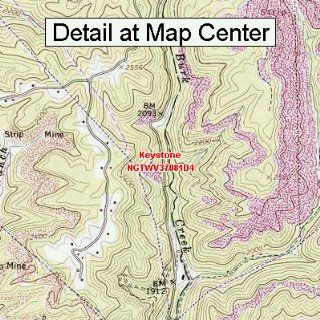 USGS Topographic Quadrangle Map   Keystone, West Virginia