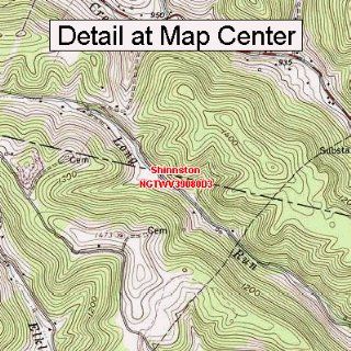 USGS Topographic Quadrangle Map   Shinnston, West Virginia
