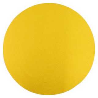 Indoor/ Outdoor Colorful Yellow Braided Rug (8 Round)