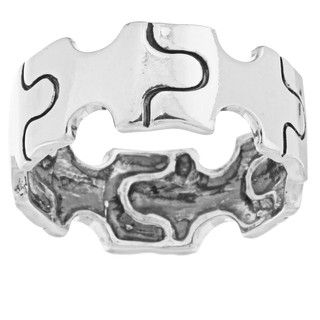 Silvermoon Sterling Silver Puzzle Band