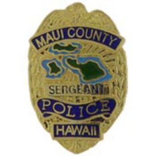 Maui County Police Sergeant Badge Pin 1 Sports