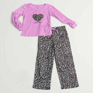 Calvin Klein Girls Purple/ Black Sleepwear Set
