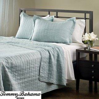 Tommy Bahama Aruba Blue Twin size 2 piece Quilt Set