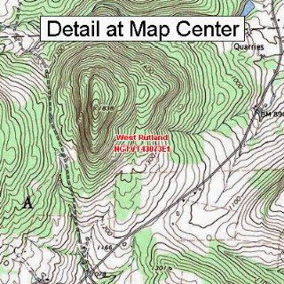 USGS Topographic Quadrangle Map   West Rutland, Vermont