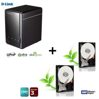 DLINK DNS 320 NAS + 2 WD Green 1To 64Mo 3.5   Achat / Vente SERVEUR